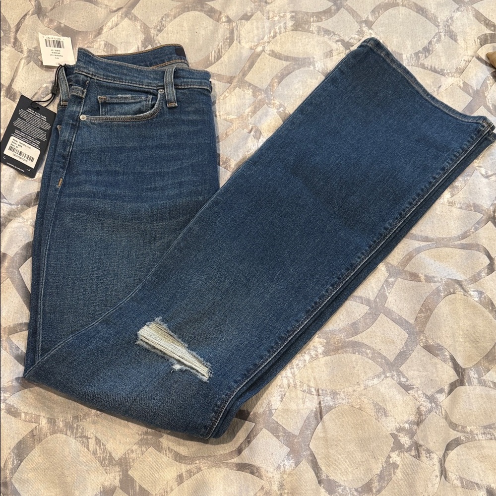 Hudson Barbara Mid Wash Blue Flare Jeans